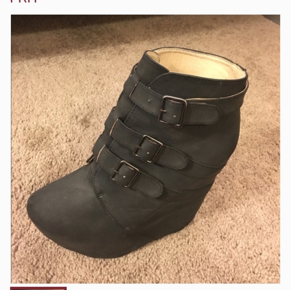 FRH Wedge Buckle Booties